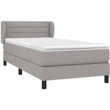  Okvir kreveta s oprugama i madrac svjetlosivi 80x200cm tkanina | Eponuda.com