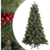  Umjetno božićno drvce s nogom 150 cm PVC i metal Zelena - 150 cm bez LED svjetala | shoptok.hr