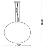 Ideal Lux luster na sajli candy 1xE27/42W/230V ø 50 cm bela | Eponuda.com