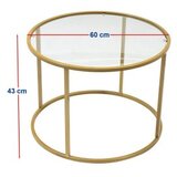 Hanah home berlin - gold 60 gold coffee table | ePonuda.com