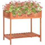 Furnova Cvetlično korito za zelišča 80x60x80 cm trden les jelke, (21920961) | Shoptok.si