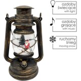 Molarem Home Božićni LED ukras - Djed Božićnjak s osvjetljenjem, glazbom i snijegom 4,5 x 11,7 x 24,5 cm | shoptok.hr