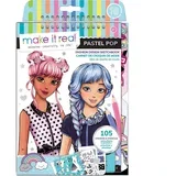 Make it Real: Zvezek za skice za modno oblikovanje z dodatki - Pastel Pop