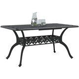  Vrtni stol crni 150 x 90 x 72 cm od lijevanog aluminija | shoptok.hr