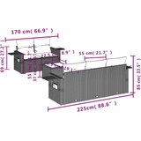  6-dijelni set vrtnih sofa od poliratana s jastucima sivi | shoptok.hr