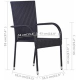  7-dijelni vrtni blagovaonski set crni | shoptok.hr