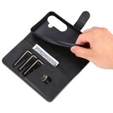 SUNSKY Eleganten ovitek etui iz umetnega usnja za Samsung S26, Črn | Shoptok.si