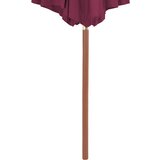  Vrtni suncobran s drvenom šipkom 300 cm bordo | Eponuda.ba