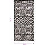  tepih ravnog tkanja 80 x 150 cm crne pruge | Eponuda.com