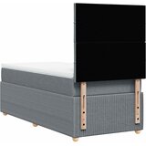  Okvir kreveta s oprugama i madrac svjetlosivi 90x200cm tkanina | shoptok.hr
