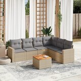  7-dijelni set vrtnih sofa od poliratana s jastucima bež | shoptok.hr