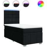 Maison Chic Box spring postelja - Vzmetna postelja z vzmetnico črn 90x190 cm blago SL11807, (21883839) | Shoptok.si