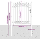 Vrata ograde s bodljama EMMEN 150 x 100 cm | shoptok.hr
