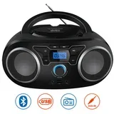 CD player, FM, USB, MP3, LCD, DC + baterije, crni BBX006