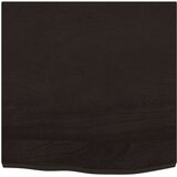 Zidna polica tamnosmeđa 60x60x(2-4) cm od obrađene hrastovine | shoptok.hr