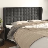 vidaXL Uzglavlje s ušima tamnosivi 183x23x118/128 cm baršunasti Cijene