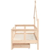  Okvir za dječji krevet s ladicama 70x140 cm od masivne borovine | shoptok.hr
