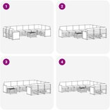 Set vanjskih sofa 8 kom. Prirodna i svjetlosiva | shoptok.hr
