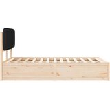 VidaXL Posteljni okvir z oblazinjenim vzglavjem Črna 120 x 200 cm, (5000100483) Slike