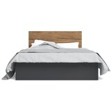 Marckeric Crni bračni krevet s prostorom za odlaganje i podnicom 160x200 cm Malta - | shoptok.hr