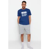 Trendyol Pajama Set - Blue - With Slogan | shoptok.hr