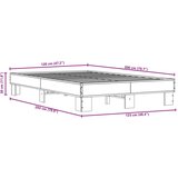  Okvir kreveta boja hrasta 120x200 cm konstruirano drvo i metal | shoptok.hr