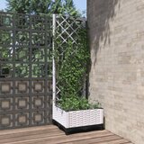 Maison Chic Cvetlično korito - Cvetlični Lonec z oporno mrežo belo 40x40x121,5 cm PP, (21790047) | Shoptok.si