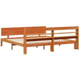  Konstrukcija postelje 2 pcs Voskast rjav Masivno borovo les, (5000121547) | Shoptok.si