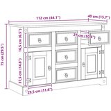  Kutije za pohranu s ladicama Corona Bijelo 112 x 40 x 75 cm | shoptok.hr