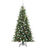 vidaXL Umetno Zložljivo Božično Drevo Zelena 180 cm PE in PVC | Shoptok.si