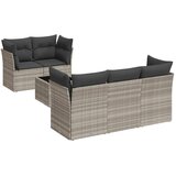 Maison Chic Seti vrtnega pohištva - Vrtna garnitura - Vrtni pohištvo set 6-delna z blazinami siv poli ratan, (21806600) | Shoptok.si