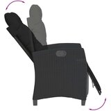  3-dijelni bistro set s jastucima crni od poliratana - Crna 1 | shoptok.hr