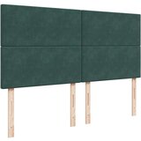 vidaXL Okvir kreveta s madracima tamnozeleni 200x200cm baršunasti - Tamnozelena 200 x 200 cm Gladak dizajn | shoptok.hr