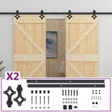  Klizna vrata s priborom za montažu 80 x 210 cm masivna borovina | shoptok.hr