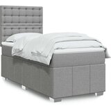 vidaXL Krevet s oprugama i madracem svjetlosivi 100x200 cm od tkanine | shoptok.hr