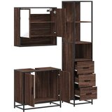 vidaXL 3-dijelni set kupaonskog namještaja boja smeđeg hrasta drveni | shoptok.hr
