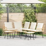 vidaXL Set 3 Naravno Ratan Srednje Nastavljivi nasloni za roke | Shoptok.si