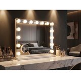 Mauro Ferretti Stensko ogledalo z lučjo/s polico 55x43 cm Hollywood – | Shoptok.si