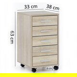 MID.YOU PREDALNIK NA KOLESCIH barve hrasta | Shoptok.si