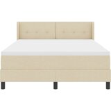  Krevet s opruga kutije s uzglavljem Krema 200 x 140 cm tkanina | shoptok.hr