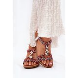 ARTIKER Women's Flat Sandals With Woven Straps And Accessories | Shoptok.si