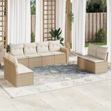  8-dijelni set vrtnih sofa od poliratana s jastucima bež | shoptok.hr