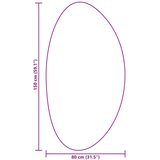  Ovalna preproga Siva Poliester 80 x 150 cm Nedrseča Slike