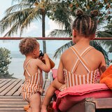 Liewood dječji kupaći kostim s uv zaštitom amara stripe mustard | shoptok.hr
