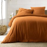 Douceur d intérieur Oranžna/rjava posteljnina za zakonsko posteljo/podaljšana iz muslina 240x220 cm Angelia – Cene
