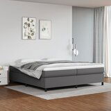The Living Store Posteljni okvir siv 200x200 cm umetno usnje - Box Spring Posteljni Okvir, (21521279) Cene