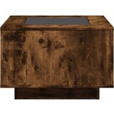 vidaXL Klubska mizica LED dimljeni hrast 60x60x40 cm inženirski les | Shoptok.si