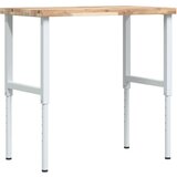  Radni stol 100x60x(73-99,5) cm masivno drvo bagrema pravokutni Slike
