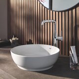 Grohe 103560SH00 Essence 45 x 45 cm okrogli beli nadpultni keramični umivalnik Slike