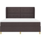  Krevet s opruga kutije Tamno smeđa 200 x 180 cm tkanina | shoptok.hr